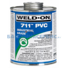 Клей 946 мл для изделий из ПВХ в нап. питьевом водоснаб., Weld-On 711 (США) до 315 мм, в банке с кисточкой